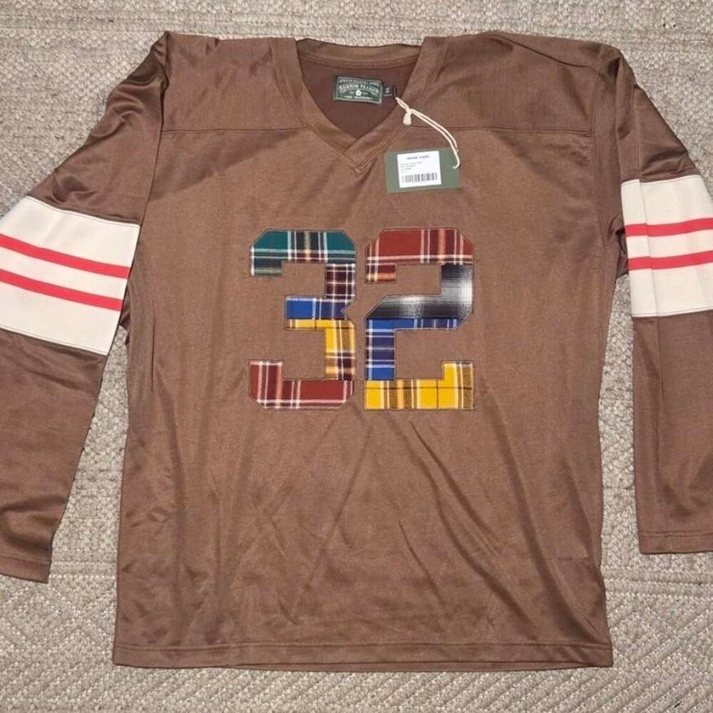 Denim Tears MVP Football Jersey Brown XL Long Sleeve Streetwear